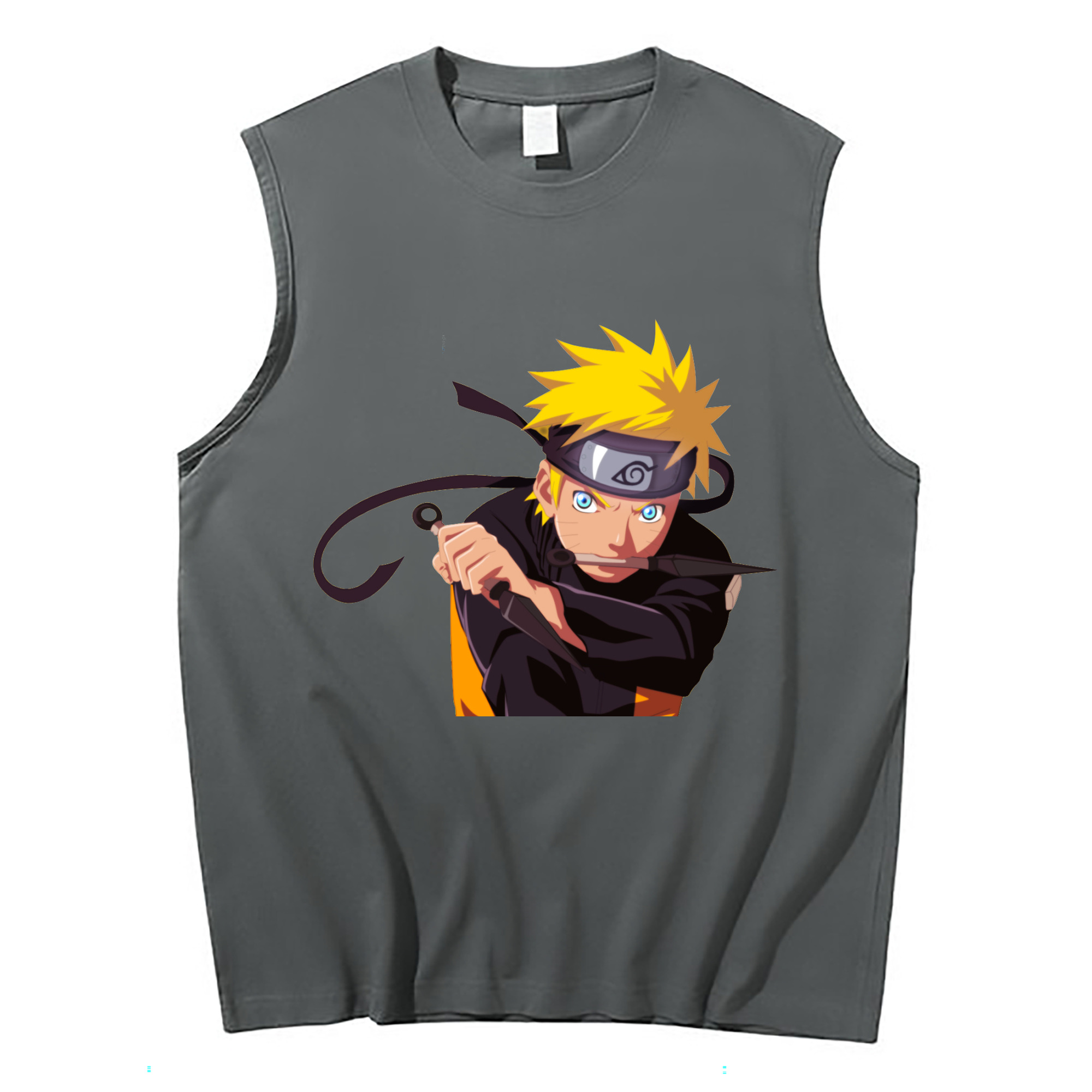 （画像用） NARUTO -ナルト- うずまき ナルト Uzumaki Naruto コットン100％タンクトップ（フロントプリント）